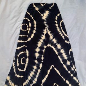 long tie dye skirt